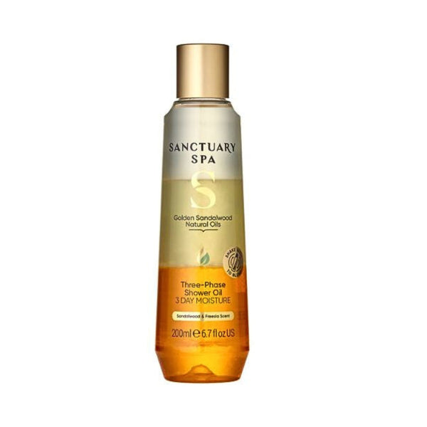 Sanctuary Spa Trojfázový sprchovací olej Golden Sandalwood, 200ml